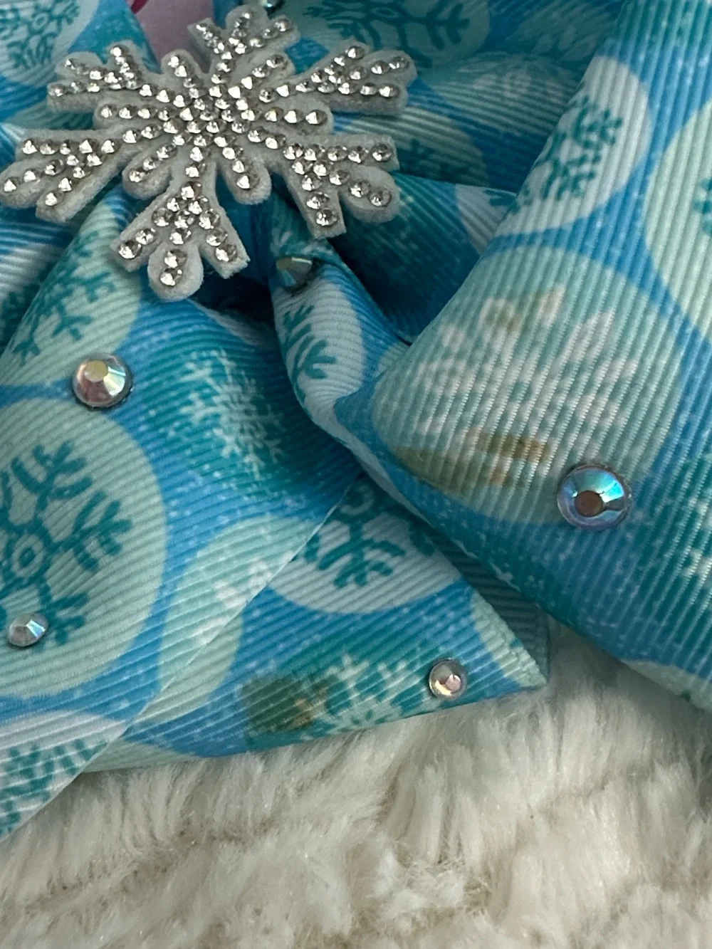 Jojo Siwa Blue Snowflake Bow
